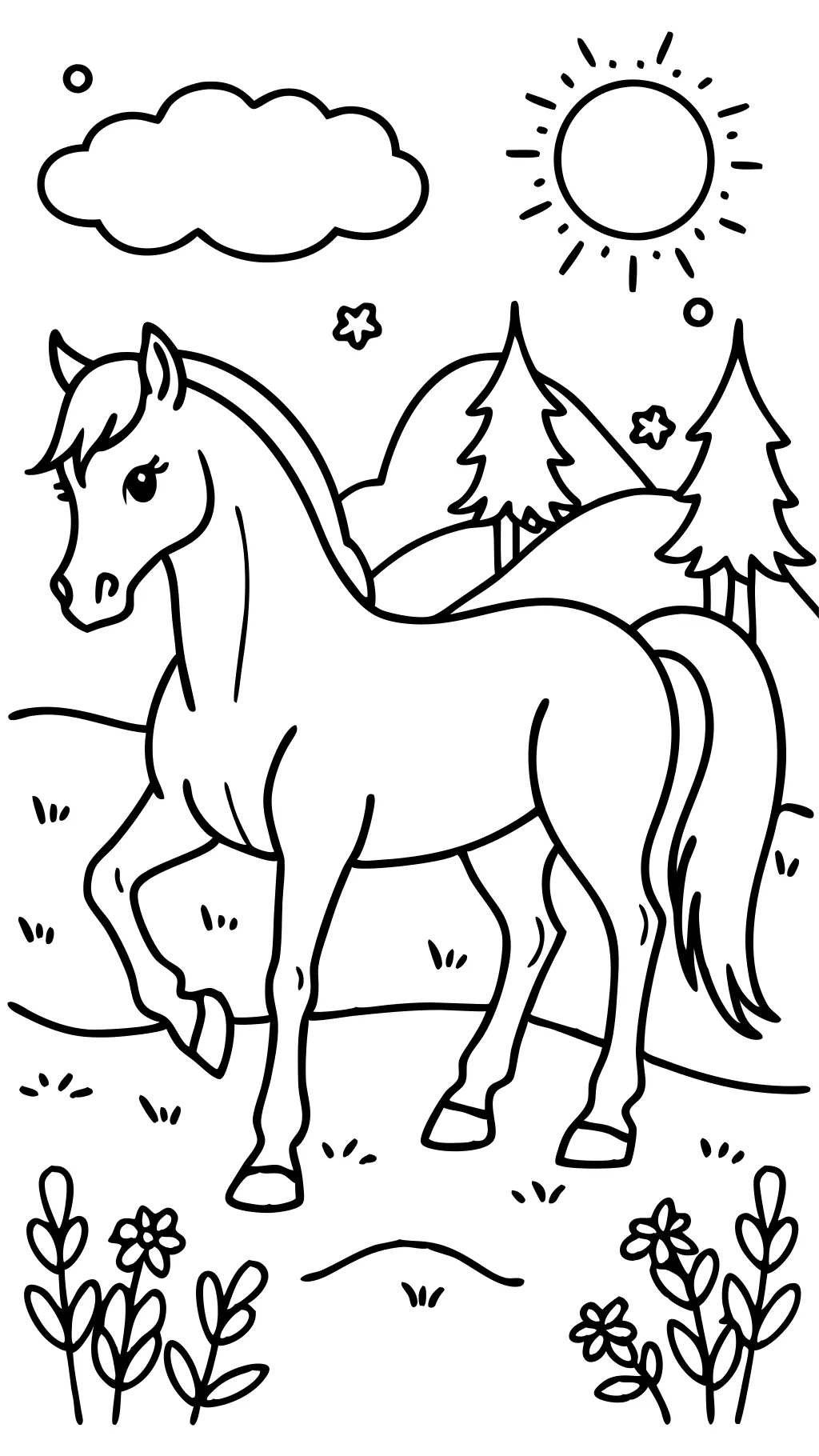 free printable horse coloring pages